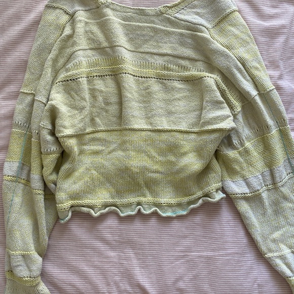 Free people lime cropped sweater - Picture 4 of 6